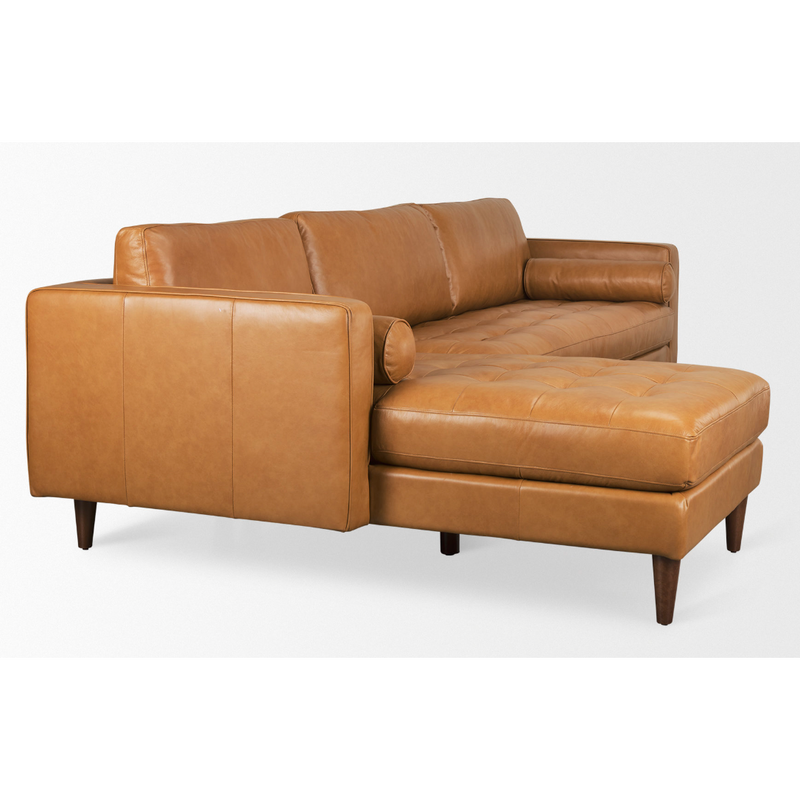 Svend Left Hand Facing Leather Sectional
