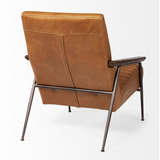 Jean Brown Leather Accent Chair