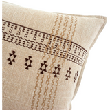 Mehki Embroidered Cushion - Brown