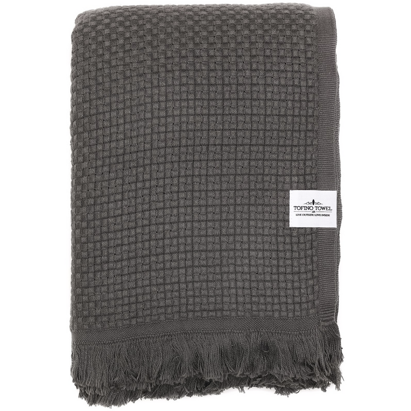 Tofino Towel Co - Turkish Throw 100% cotton The Nala- Iron Grey