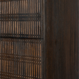 Kelby Cabinet - Carved Vintage Brown