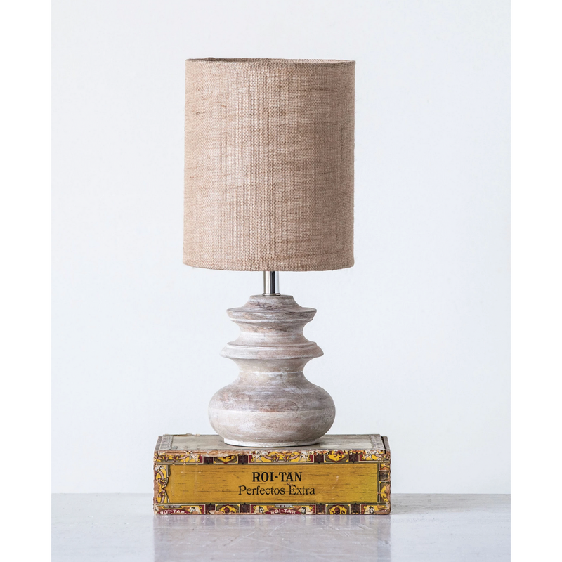 Mango Wood Table Lamp