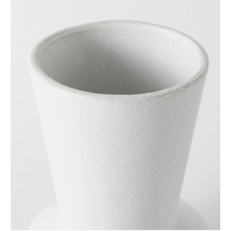 Laforge White Ceramic Vase Small