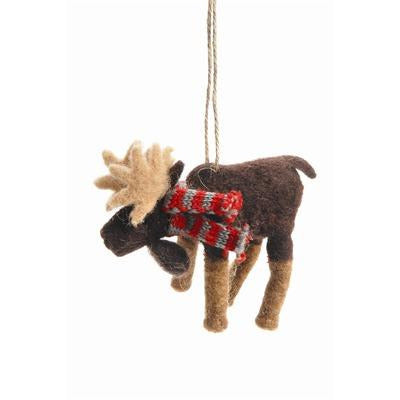 Wool Moose Ornament - 122 West