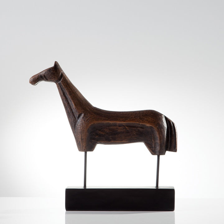 Noble Horse Decor Figure Small - Brown