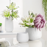 Aurora Ribbed Dot Vase - 9.5h"
