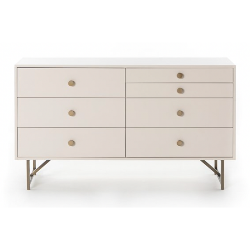 Van 7 Drawer Dresser in Matte Alabaster