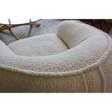 Buffy Accent Swivel Chair in Cream Boucle'