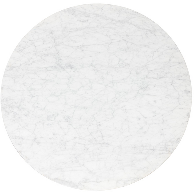 Massie Dining Table - White Marble - 54"