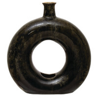 Stoneware Decoative Circle Vase