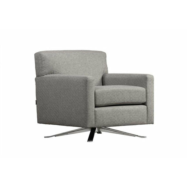 Hudson Swivel Chair, Norden Charcoal fabric