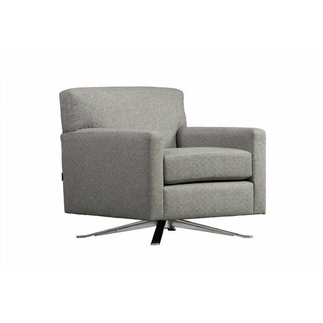 Hudson Swivel Chair, Norden Charcoal fabric