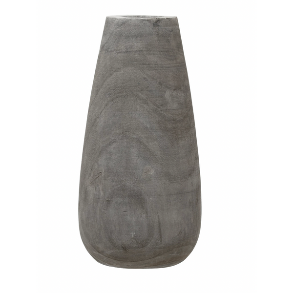 Paulownia Wood Vase with Grey Wash