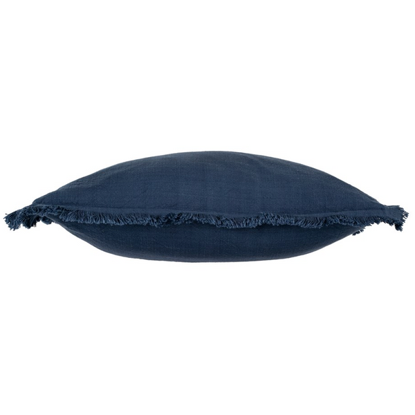 Frayed Edge Cushion - Navy