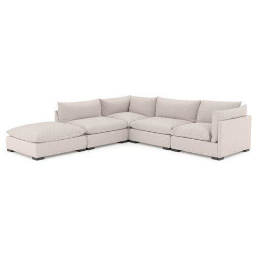 Westwood 4 Piece Sectional with Ottoman RHF - Bayside Pebble
