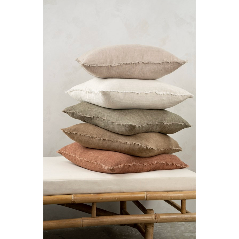 Lina Linen Cushion - Shadow