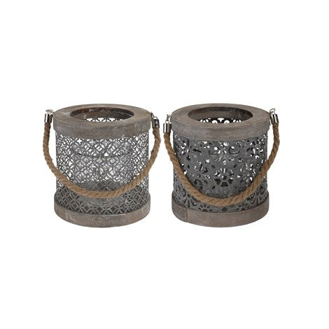 Grey Hurricane Vase Small