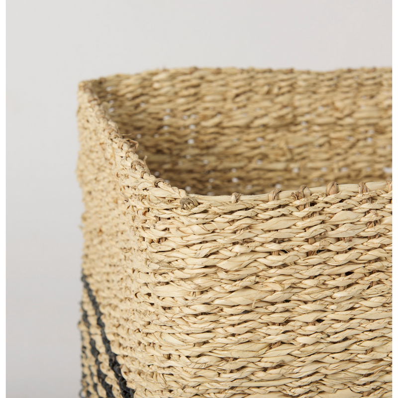 Cullen Twisted Seagrass Square Baskets Set