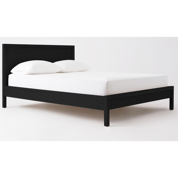 Marcel Platform Bed - Black Oak