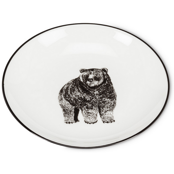 Black Bear Round Pin Dish