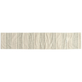 Woven Cotton Stripe Table Runner, Black &amp; Cream Color