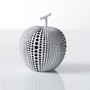 Debossed Dotted Apple - White