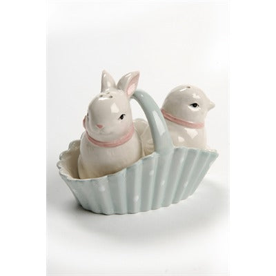 Rabbit & Chick Ceramic Salt / Pepper