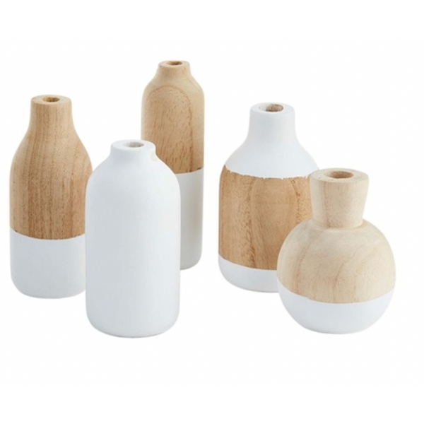 Paulownia Wood Bud Vases