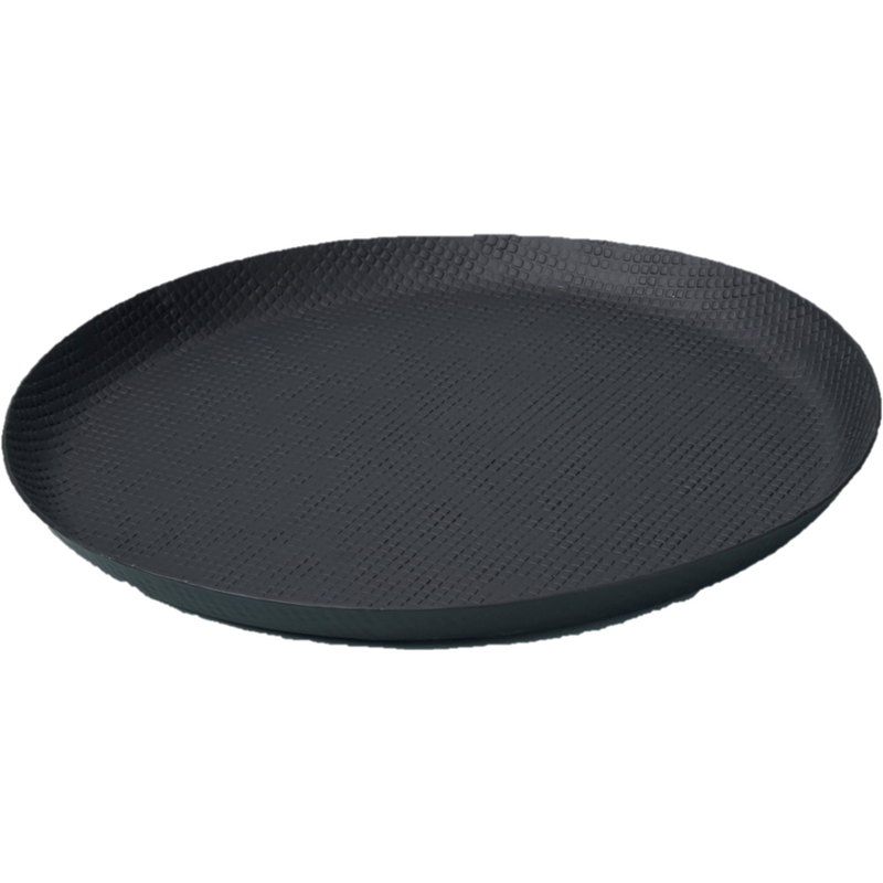 Black Crosshatch Aluminum Flat Tray, Extra Large
