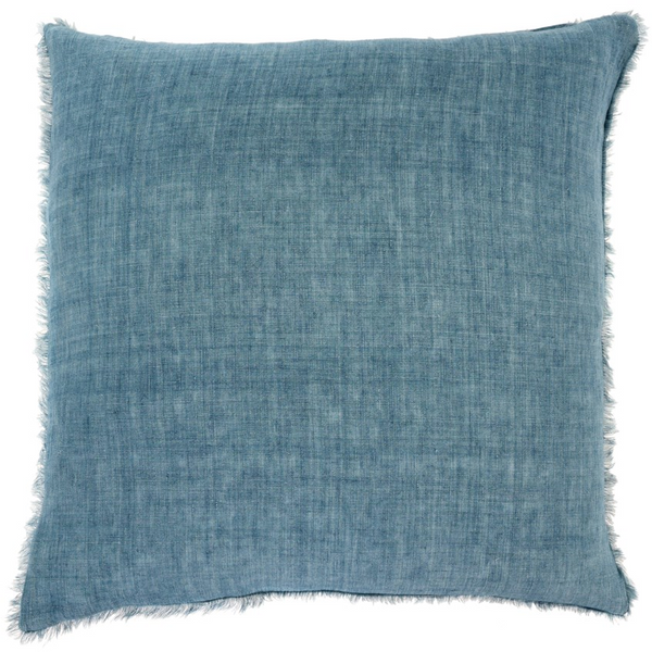 Lina Linen Cushion - Arctic Blue