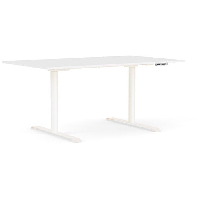 Novah Lift Desk - White Top / White Bases