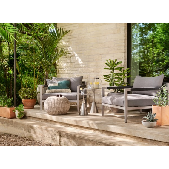 Sherwood Outdoor Chair, Stone grey &amp; washed brown