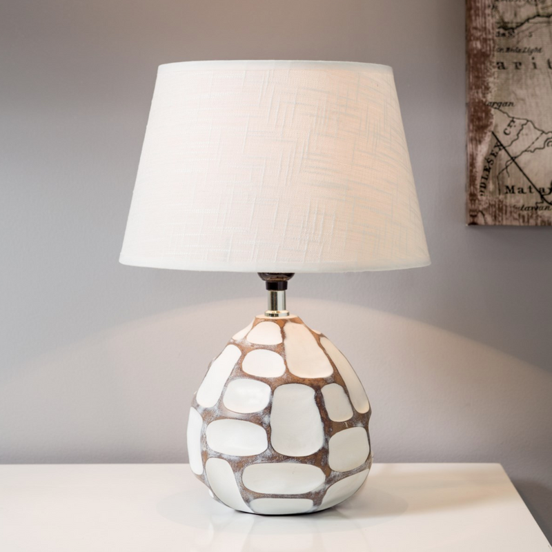 Carved Resin Patch Table Lamp