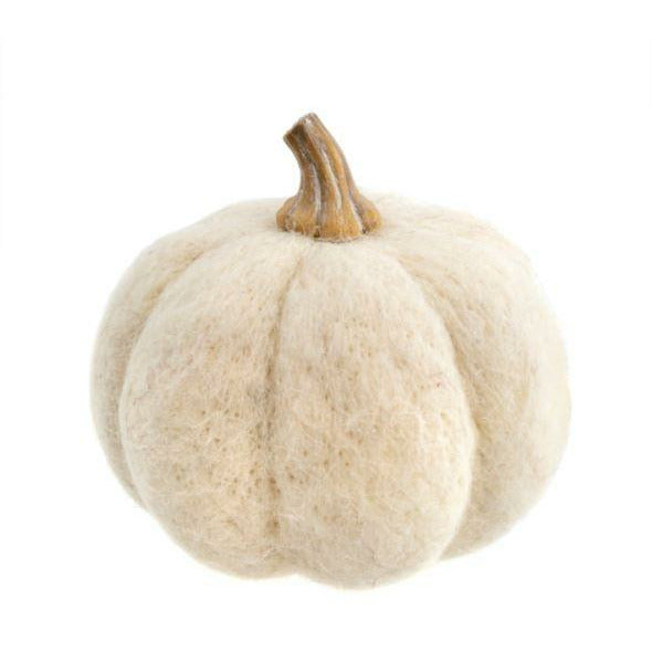 Felt Pumpkin - White