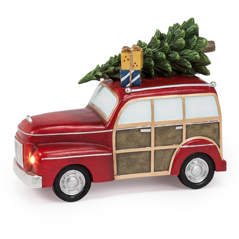 Vintage Car with Tree and LED Lights
