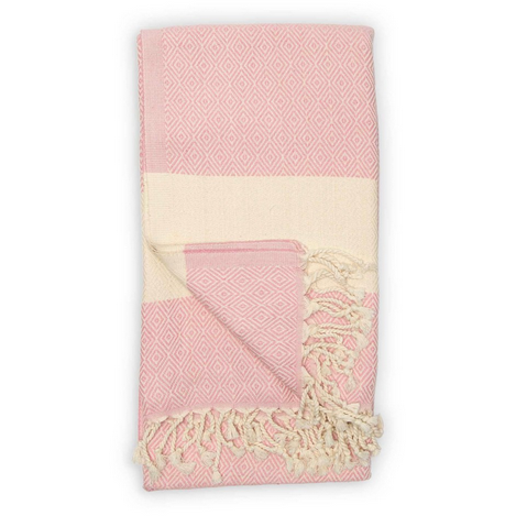 Turkish Towel - Diamond - Light Pink