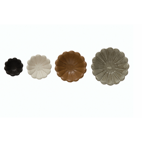 Stoneware Flower Bowls