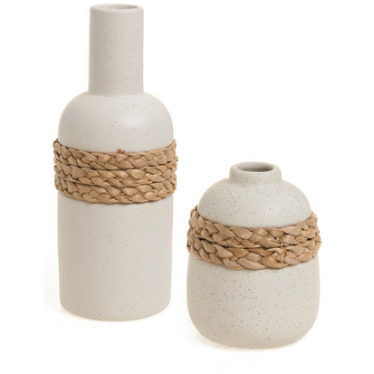 White/Braided Vase Small