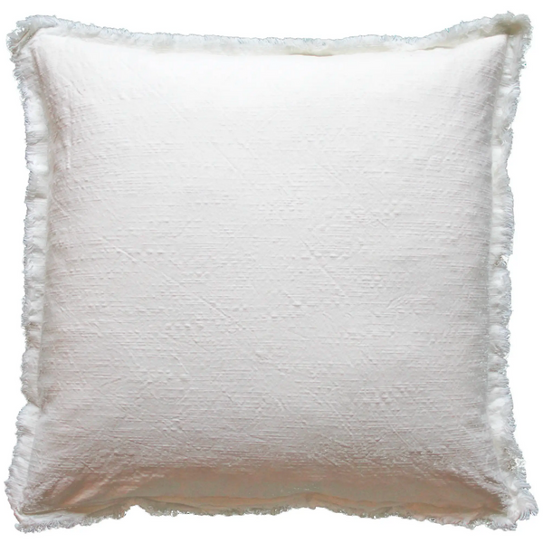 Fringe Cushion - Ivory 26" x 26"