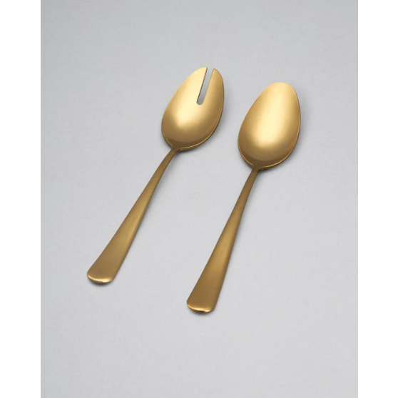 Serving Spoons Matte Gold