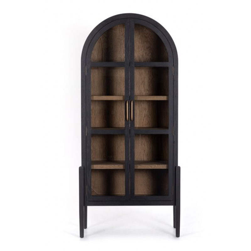 Tolle Cabinet - Matte Black with Drifted Oak