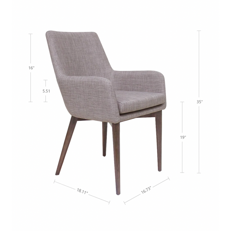 Jeremy Arm Chair - Light Grey