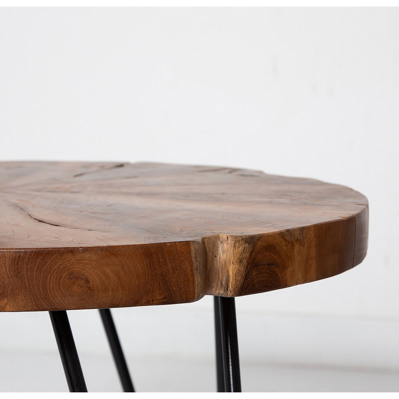 Natura Hairpin Round Accent Table