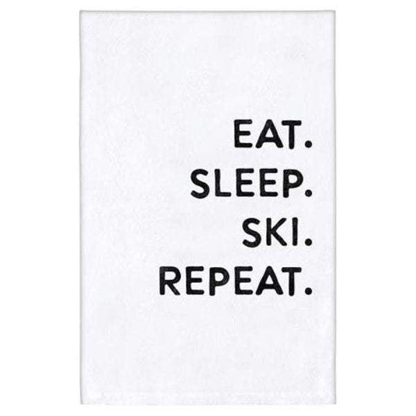 Eat Sleep Ski Repeat Towel