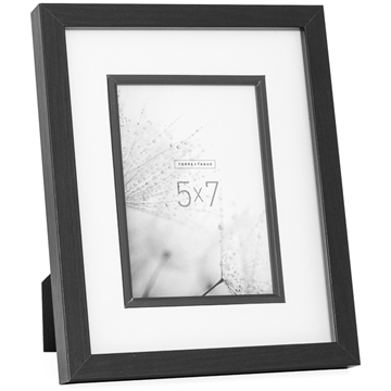 Beckett Black Wood Veneer Matte 5 x 7" Photo Frame