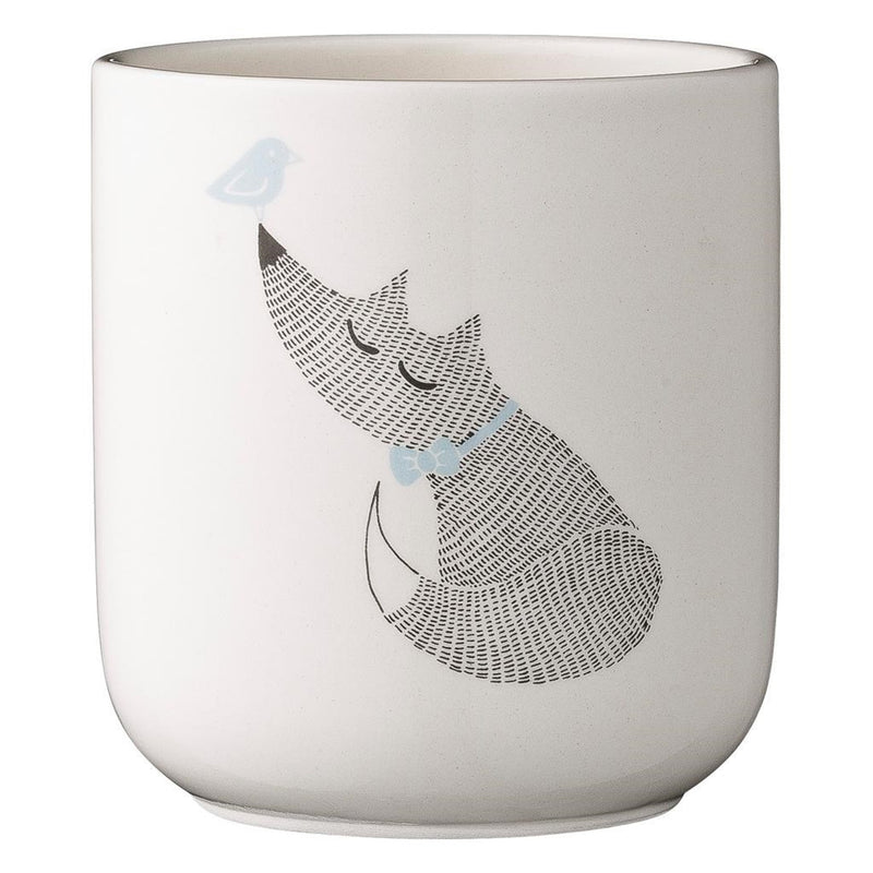 Round Ceramic Extra Large Mug with Fox