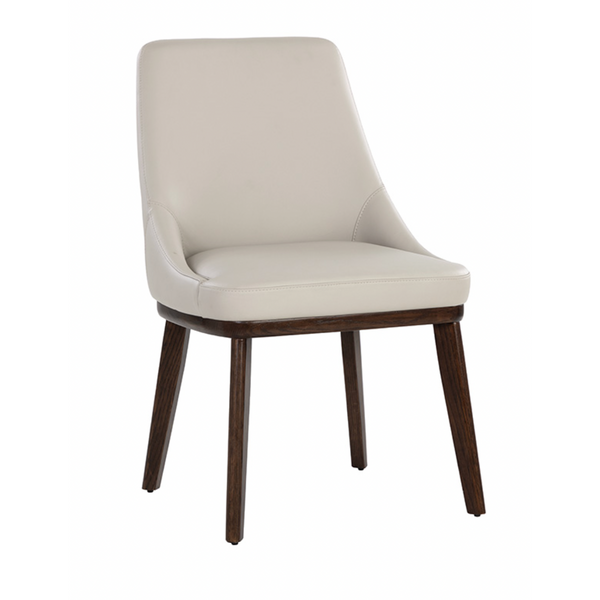 Jody Dining Chair - Linear Light Grey Leather