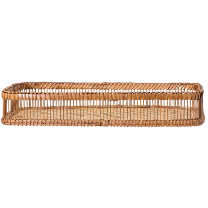 Decorative Bamboo Tray with Handles