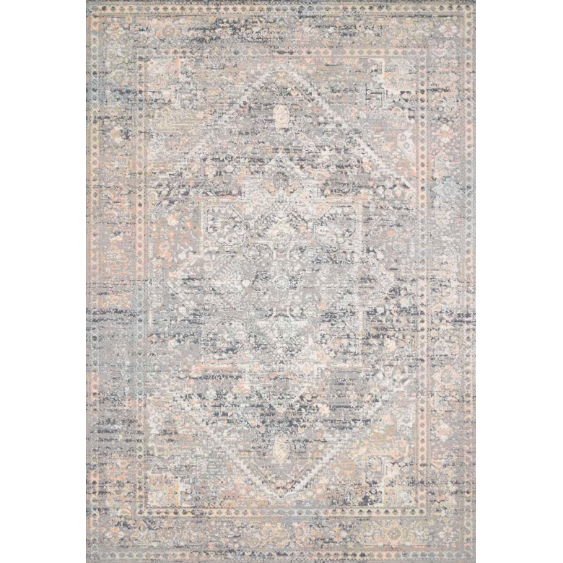 Lucia Grey and Sunset Area Rug