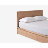 Marcel Oak 6 Drawer Storage Bed